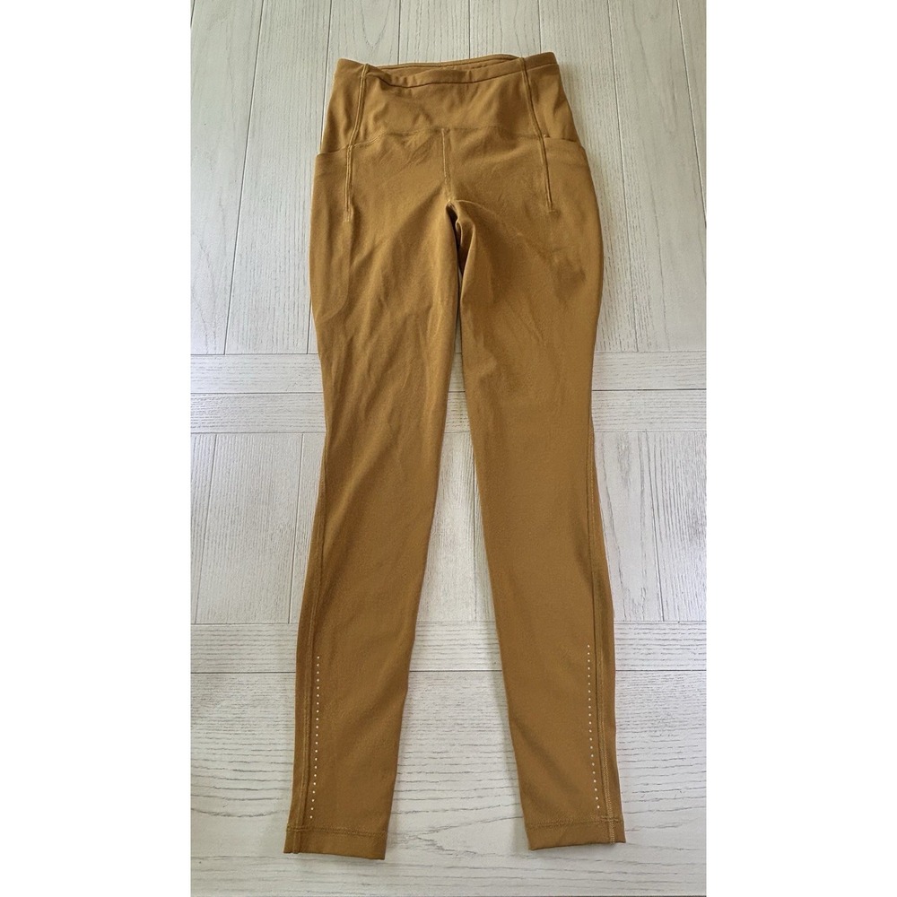 Lululemon Swift Speed High-Rise Tight 28" Leggings Size 4 Brown/Gold EUC - Picture 2 of 7